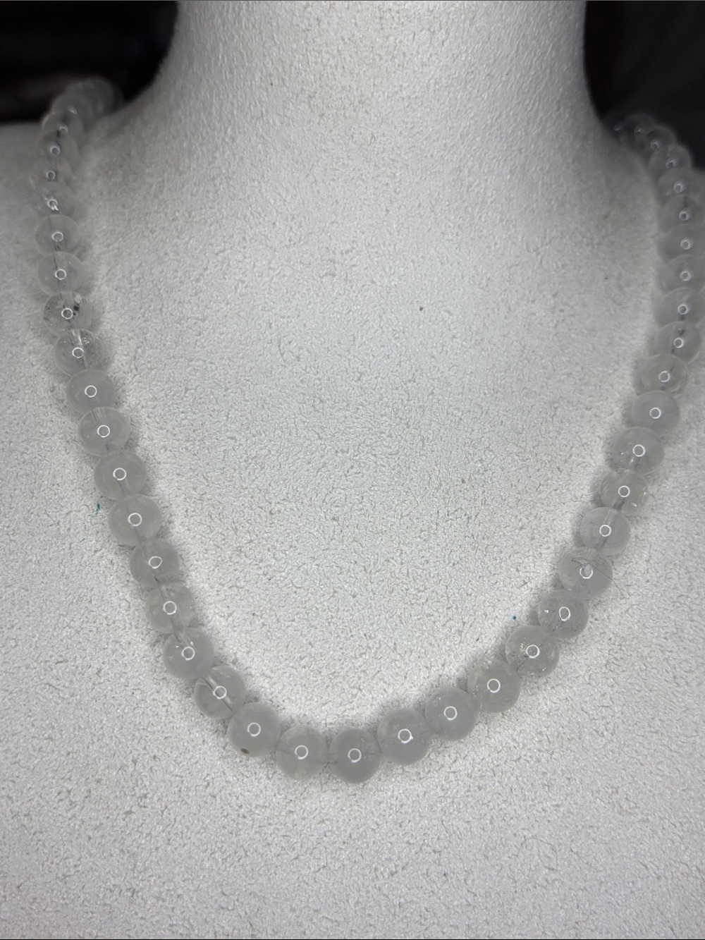 Clear Quartz Stretch stone Bead necklace or Multi wrap Stretch bracelet